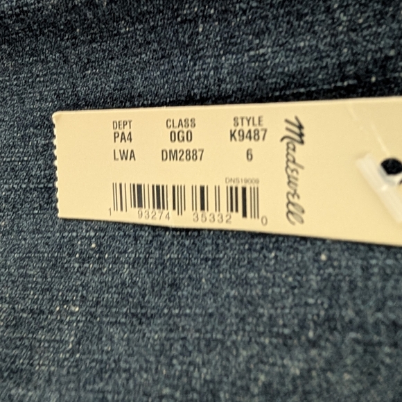 NWT Women's Madewell Denim Apron Bow-Back Dress Size 6 Mini Classic Feminine - Picture 6 of 10